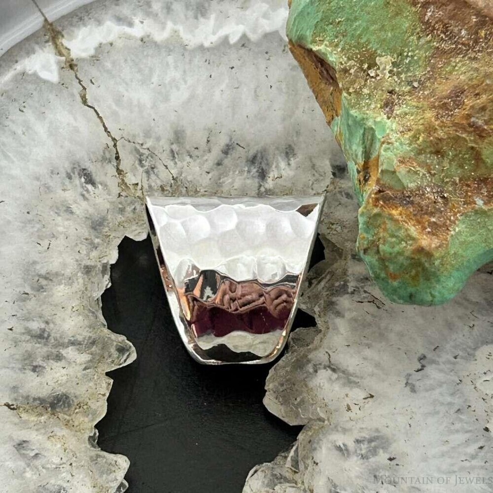 Sterling Silver Hammered Tapered Fashion Ring For Women - Picture 5 of 10